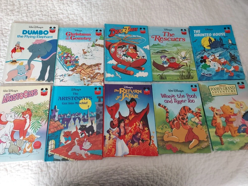 Lot Of 10 Wonderful World Of Reading Disney Books EUC Aristocats Pooh Dumbo Jafr